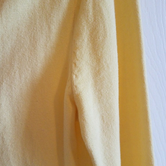 H&M yellow cardigan open button up sweater sz 6 - Picture 7 of 8
